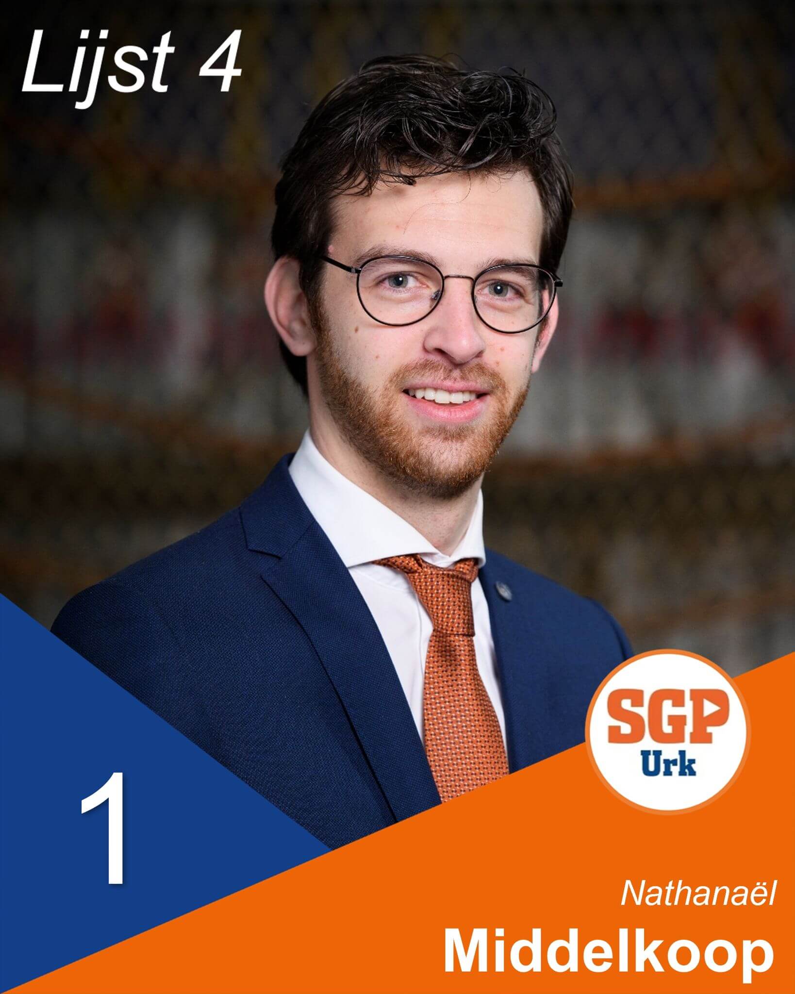 Nathanaël Middelkoop - SGP Urk - Lijst 4 nummer 1