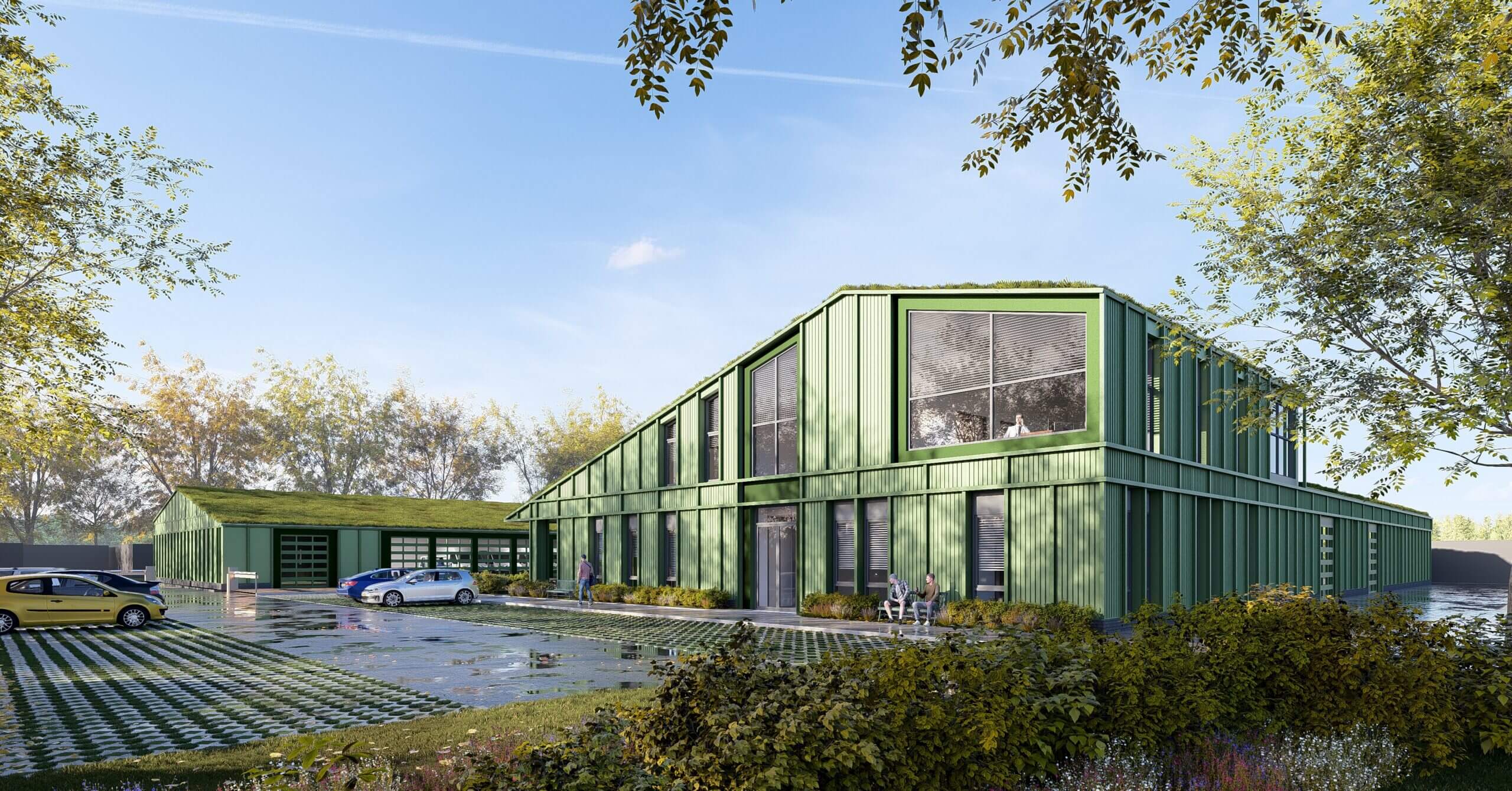 Rendering Nieuwe Gemeentewerf Gemeente Urk